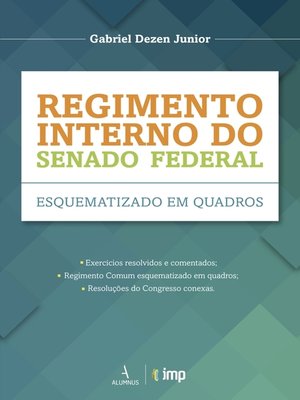 cover image of Regimento interno do Senado Federal esquematizado em quadros